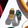 CASIO VINTAGE Mod. EDGY COLLECTION GUN METAL - EMERALD GREEN AQ-230EGG-3AEF